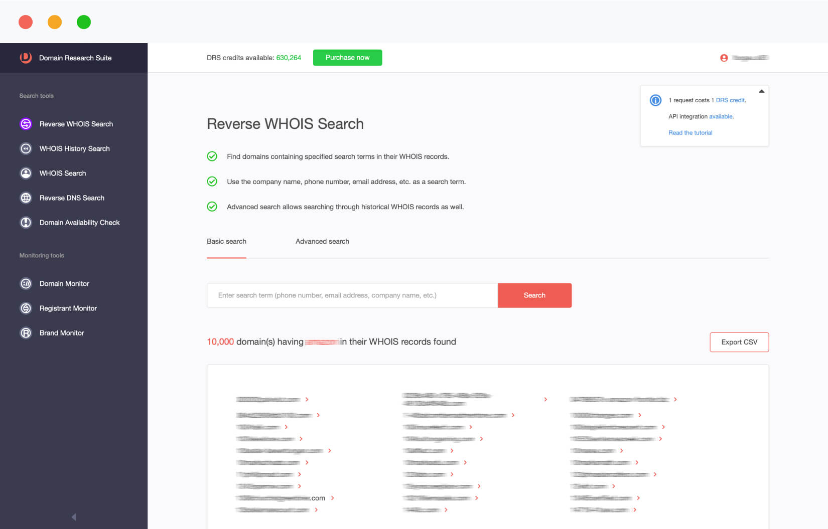 Reverse WHOIS Search